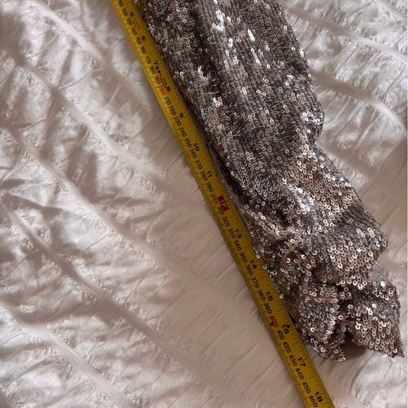 Ronny Kobo Collection Silver Sequin Long Sleeve Dress - Picture 13 of 15